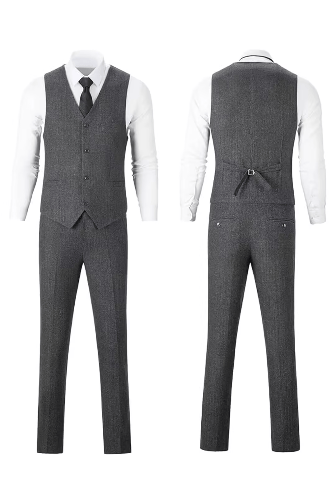MANSSINO™ | Men's Herringbone Three-Piece Suit