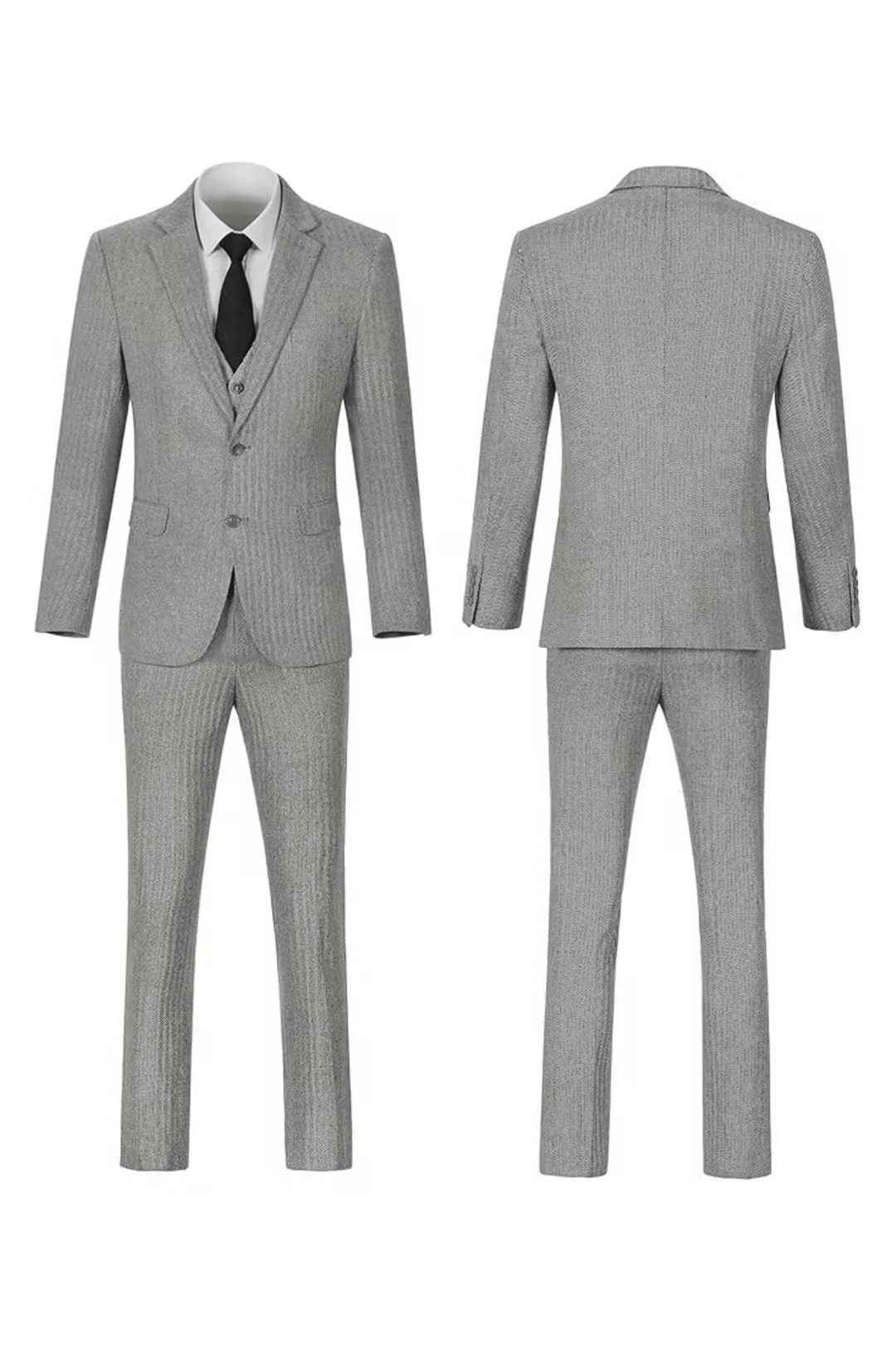 MANSSINO™ | Men's Herringbone Three-Piece Suit
