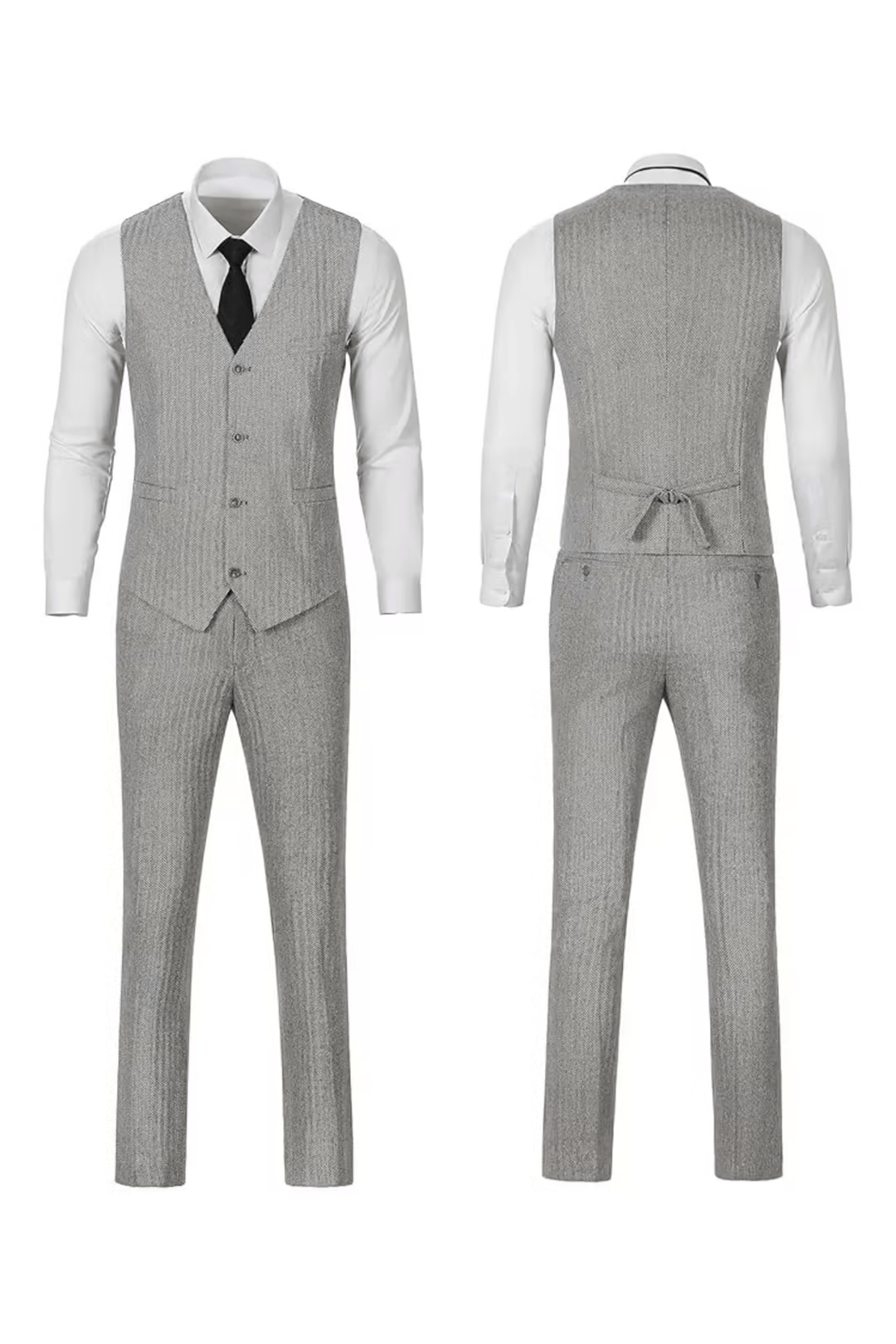 MANSSINO™ | Men's Herringbone Three-Piece Suit