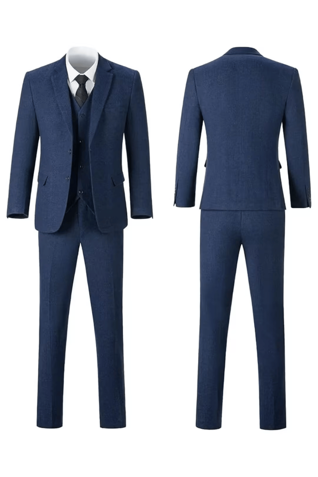 MANSSINO™ | Men's Herringbone Three-Piece Suit