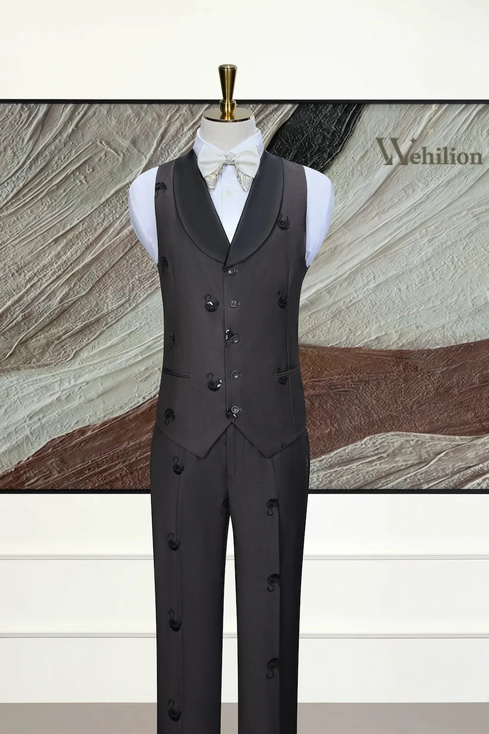MANSSINO™ | Men's Embroidered 3 Piece Tuxedo Suits