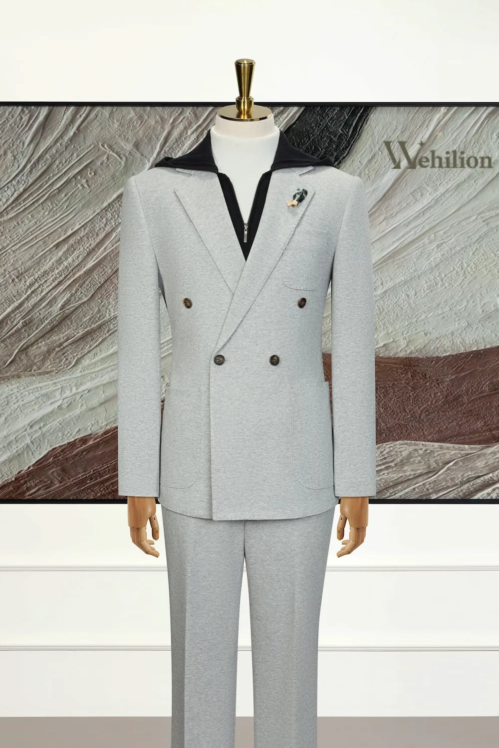 MANSSINO™ | Men's Double-Breasted Cotton 2-Piece Suit