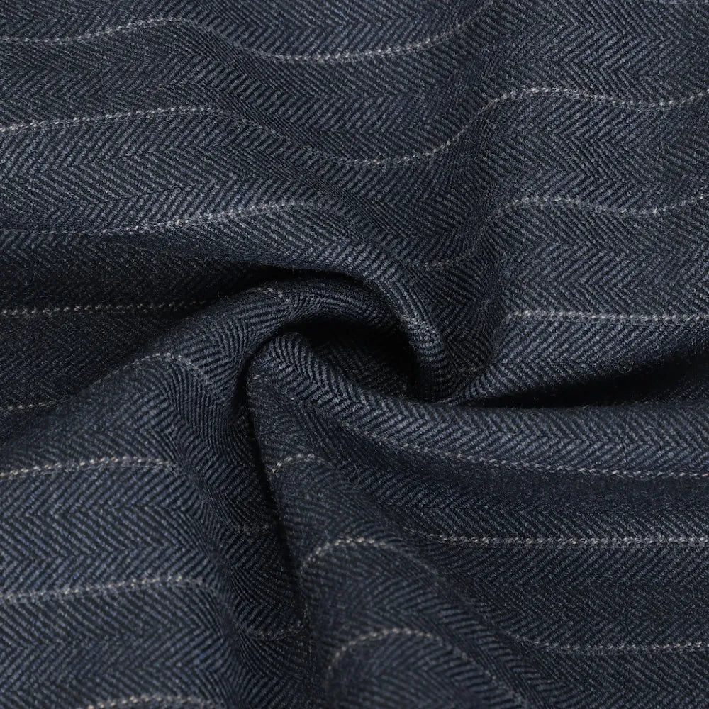 MANSSINO™ | Men's Navy Blue Pinstripe 3 Piece Suits