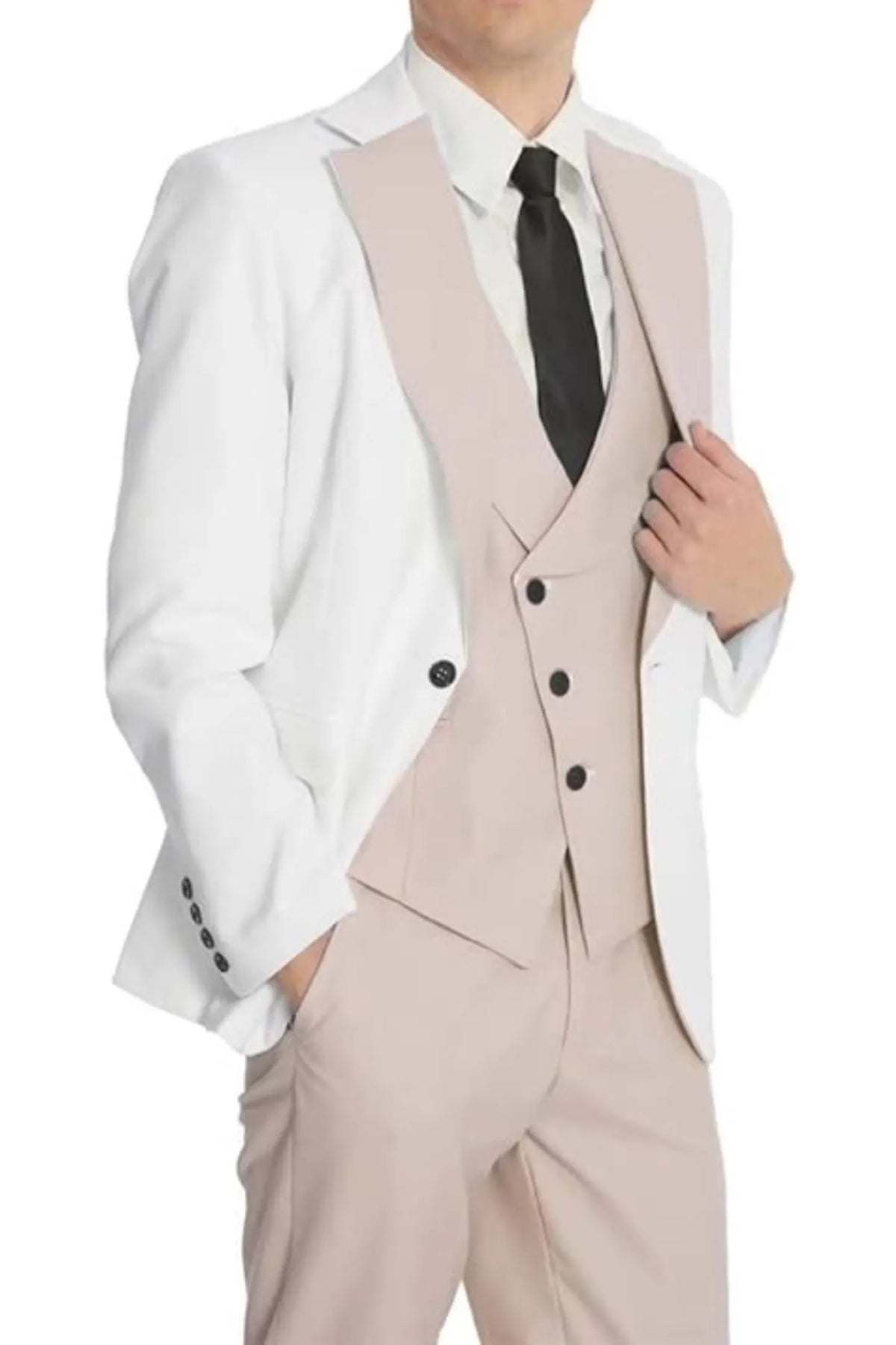 MANSSINO™ | Men's Fashion Peak Lapel 3-Piece Suit